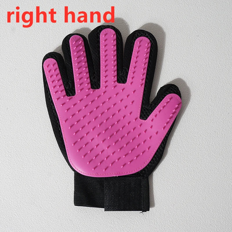 Pet Grooming Glove - Hair Deshedding Brush & Massage Comb for Cats & Dogs