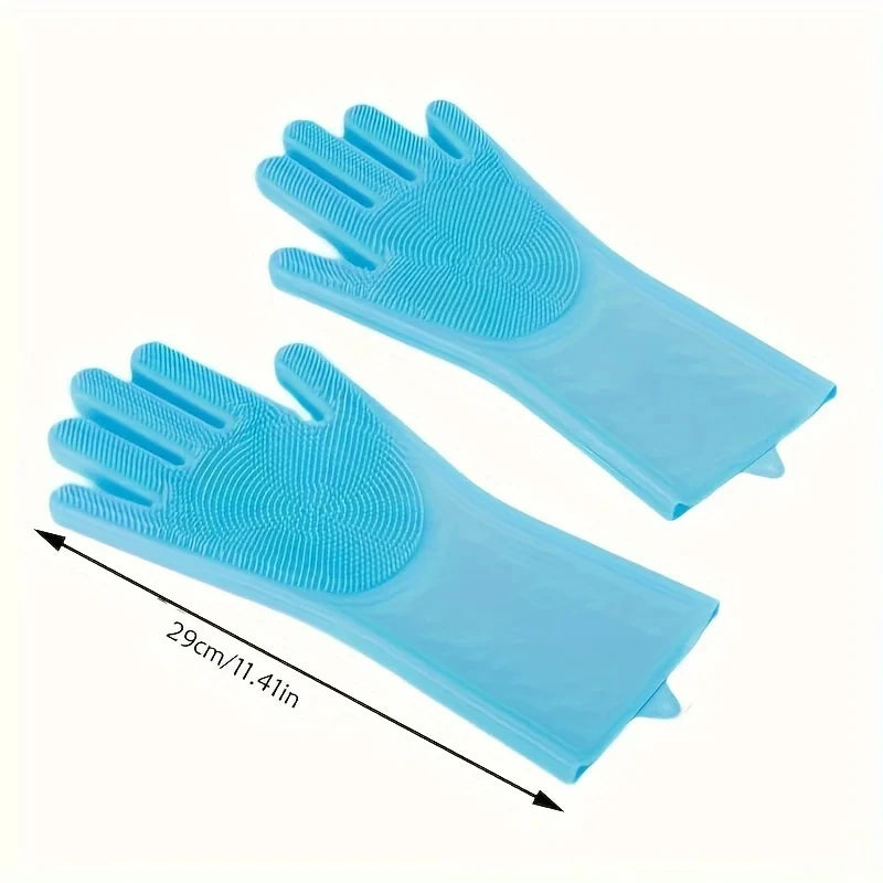 Pet Grooming Cleaning Gloves - Bathing Scrubber & Hair Removal Sponge