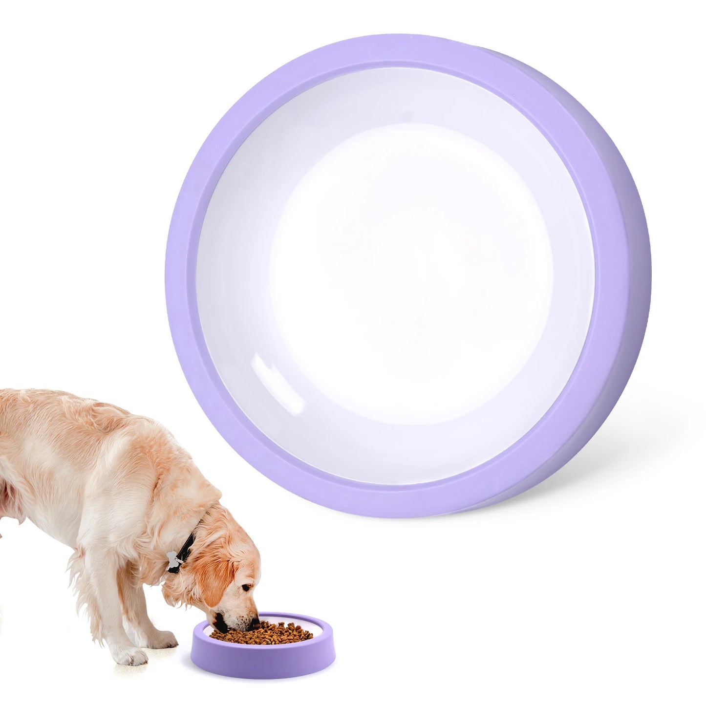 Anti-Gulping Slow Feeder Dog Bowl - Non-Slip Eco Dish for All Sizes