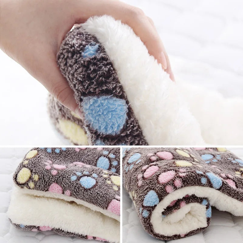 Soft Thickened Pet Sleeping Mat - Washable Warm Fleece Blanket
