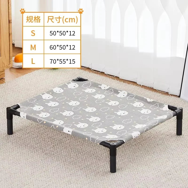 Elevated Folding Pet Bed - Portable Washable Dog & Cat Camping Bed