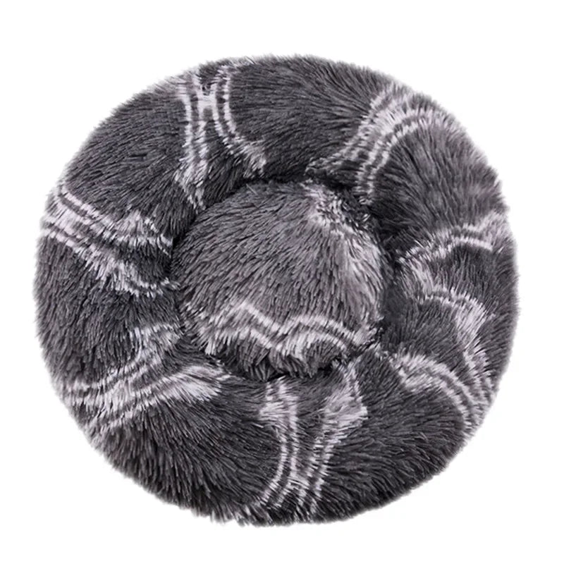 Soft Round Pet Bed for Medium & Large Dogs  Winter Warm Plush Sleeping Mat