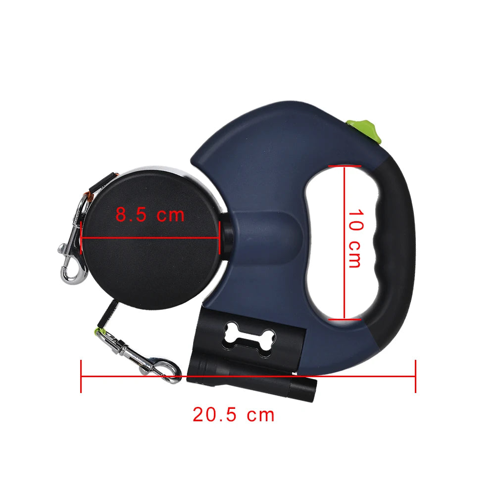 Retractable Dog Leash Lead For Small Dogs Cats Outdoor Walking With Lights Puppy Long Nylon Traction Rope Yorkshire Supplies