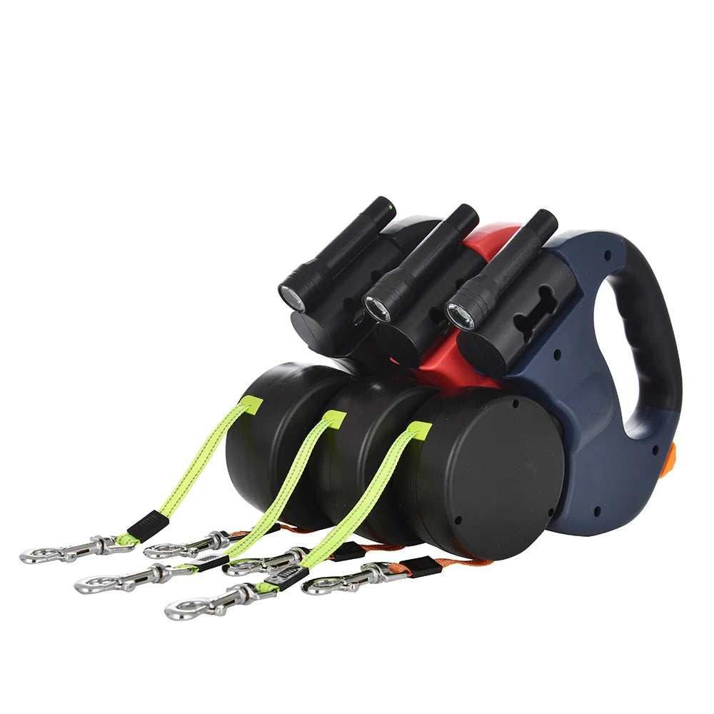 Retractable Dog Leash Lead For Small Dogs Cats Outdoor Walking With Lights Puppy Long Nylon Traction Rope Yorkshire Supplies
