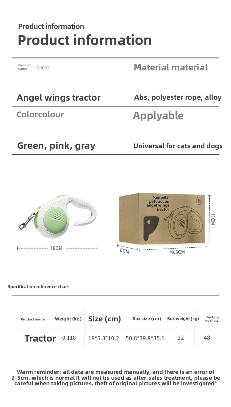Automatic Retractable Dog Leash for Small Medium Dog Rope Pet Walking Lead with Durable Rope and Comfortable Handle Pet Supplies