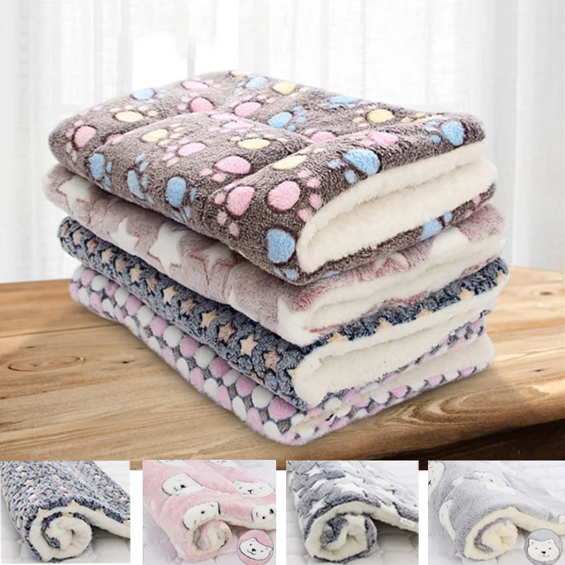 Soft Thickened Pet Sleeping Mat - Washable Warm Fleece Blanket