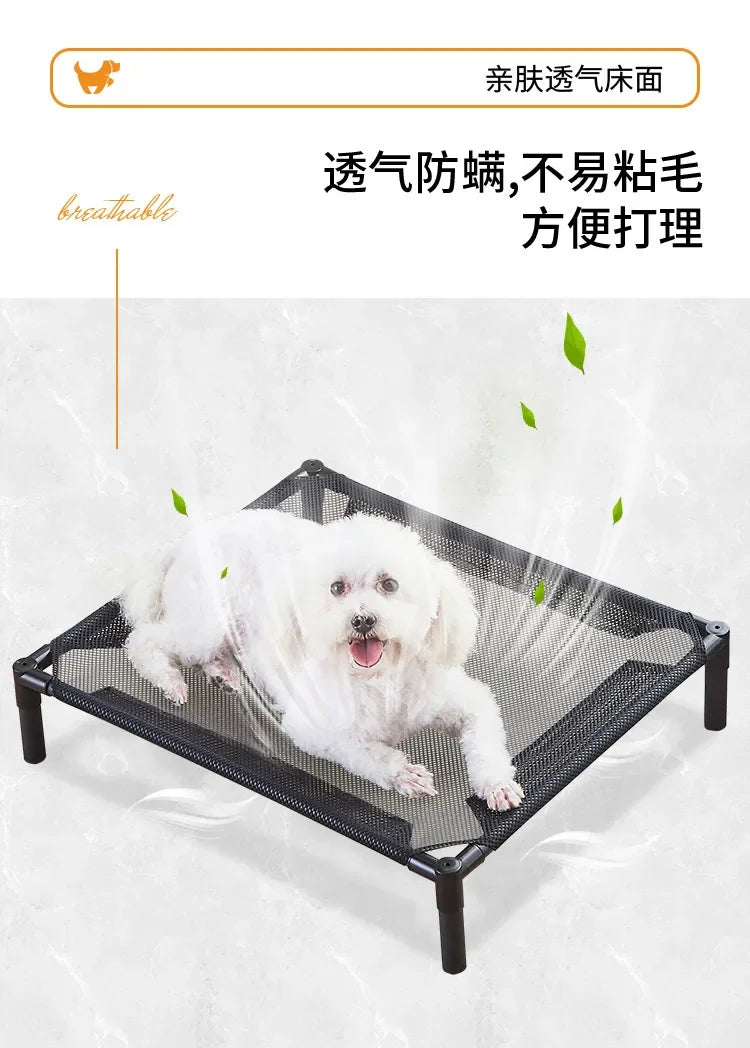 Elevated Folding Pet Bed - Portable Washable Dog & Cat Camping Bed