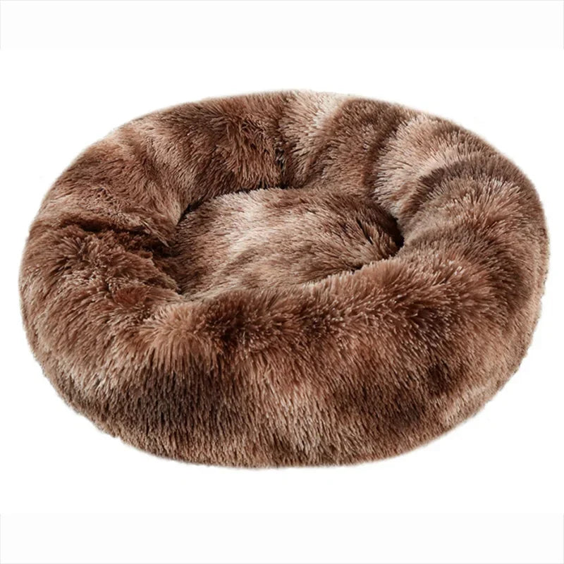 Soft Round Pet Bed for Medium & Large Dogs  Winter Warm Plush Sleeping Mat