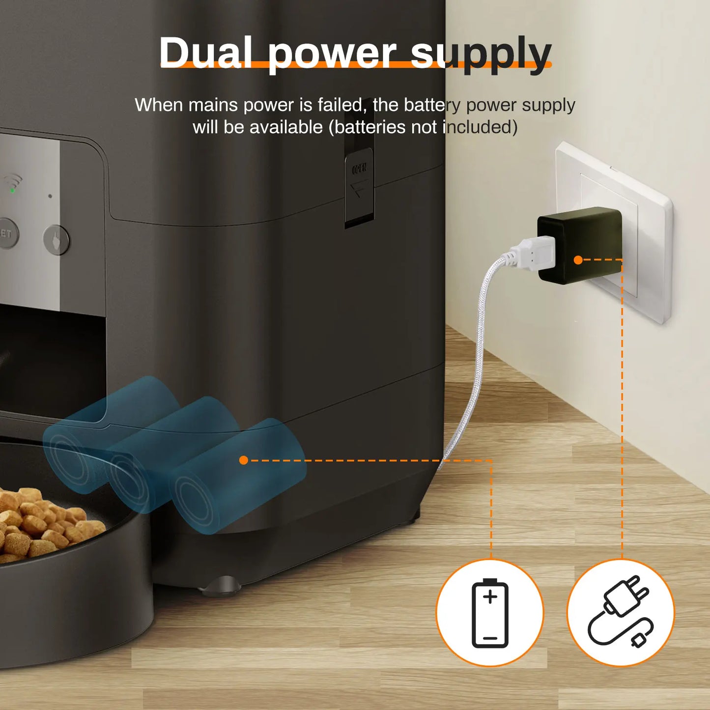 Smart Automatic Slow Feeder - Timed Quantitative Cat & Dog Food Dispenser
