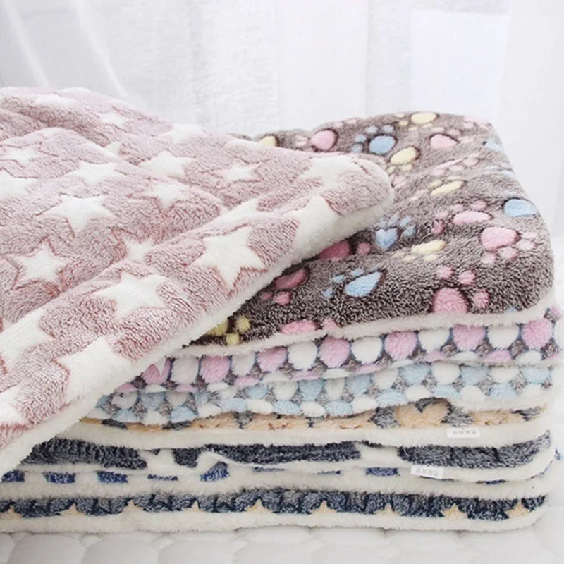 Soft Thickened Pet Sleeping Mat - Washable Warm Fleece Blanket