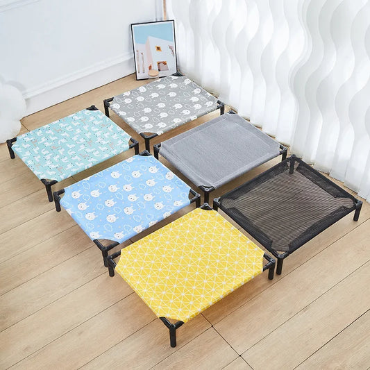 Elevated Folding Pet Bed - Portable Washable Dog & Cat Camping Bed