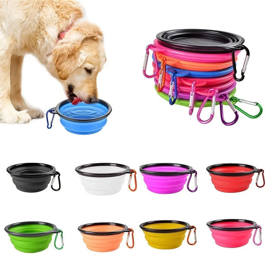 Portable Silicone Collapsible Pet Bowl - Durable Travel Food & Water Bowl