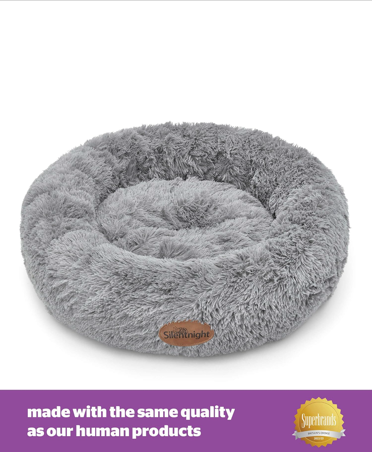 Silentnight Calming Donut Dog Bed – Plush Anti-Anxiety Pet Nest