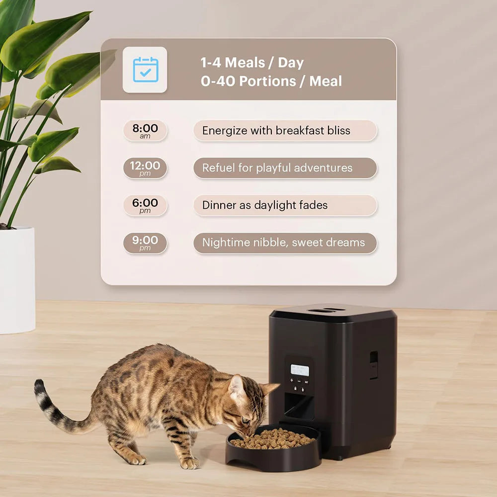 Smart Automatic Slow Feeder - Timed Quantitative Cat & Dog Food Dispenser