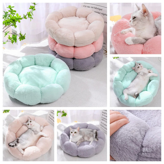 Flower-Shaped Pet Bed – Comfortable Sleep Mat for Large Dogs