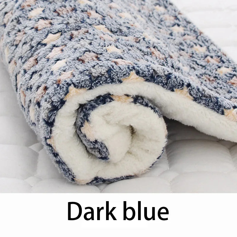 Soft Thickened Pet Sleeping Mat - Washable Warm Fleece Blanket