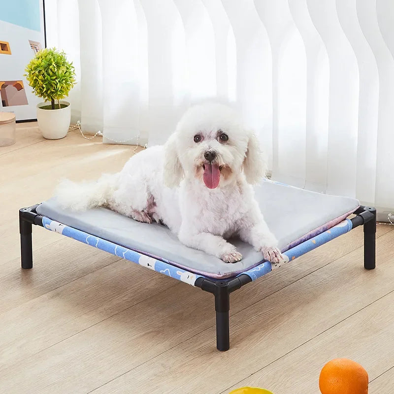 Elevated Folding Pet Bed - Portable Washable Dog & Cat Camping Bed