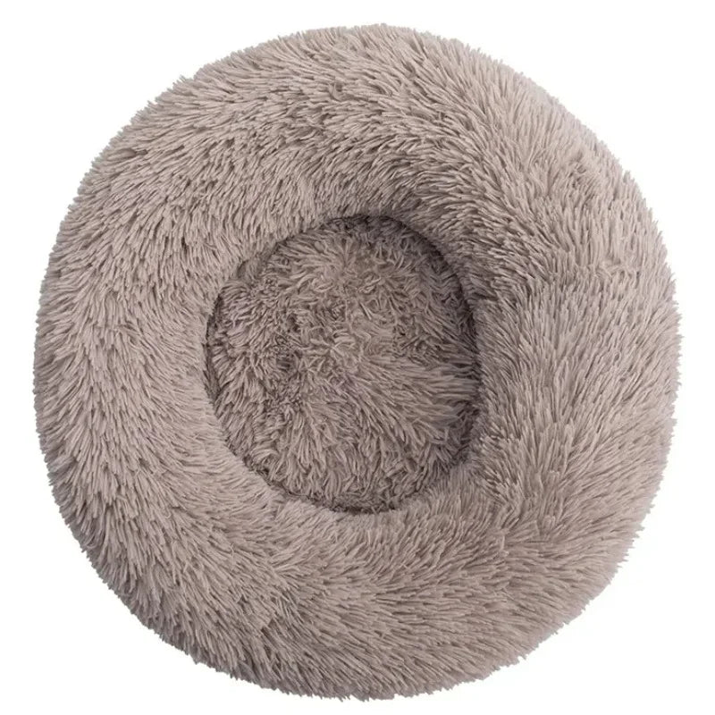 Soft Round Pet Bed for Medium & Large Dogs  Winter Warm Plush Sleeping Mat