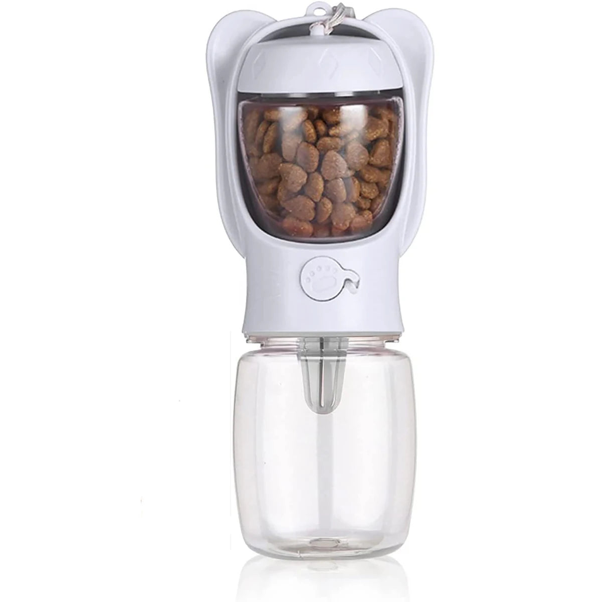 Dog Water Bottle Pet Dispenser with Detachable Food Container Leak Proof Lock for Travel Hiking