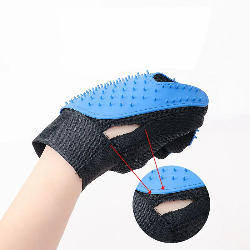 Pet Grooming Glove - Deshedding Brush & Massage Tool for Cats & Dogs