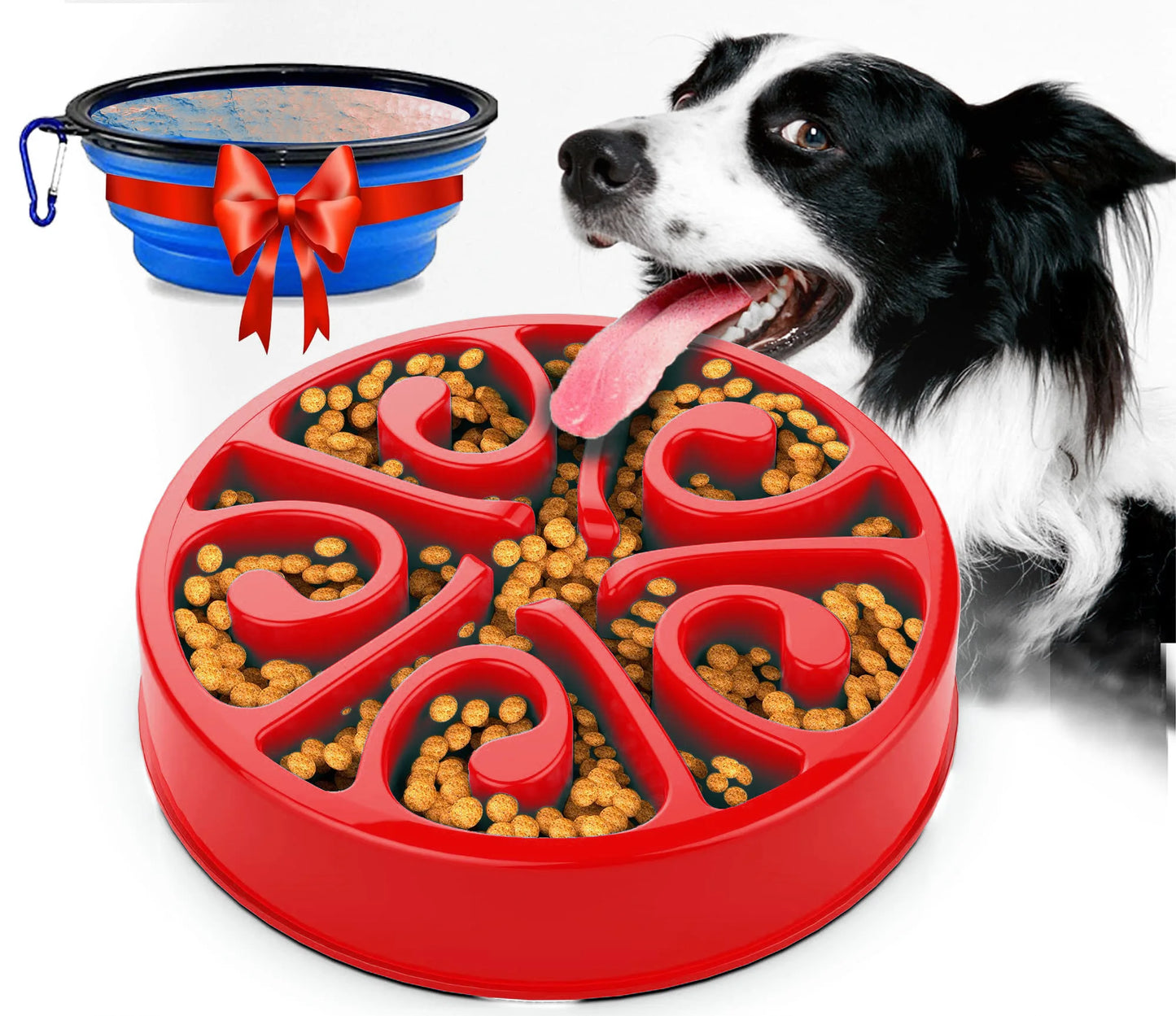 Slow Feeder Dog Bowl - Non-Slip, Anti-Gulping, Eco-Friendly Dish