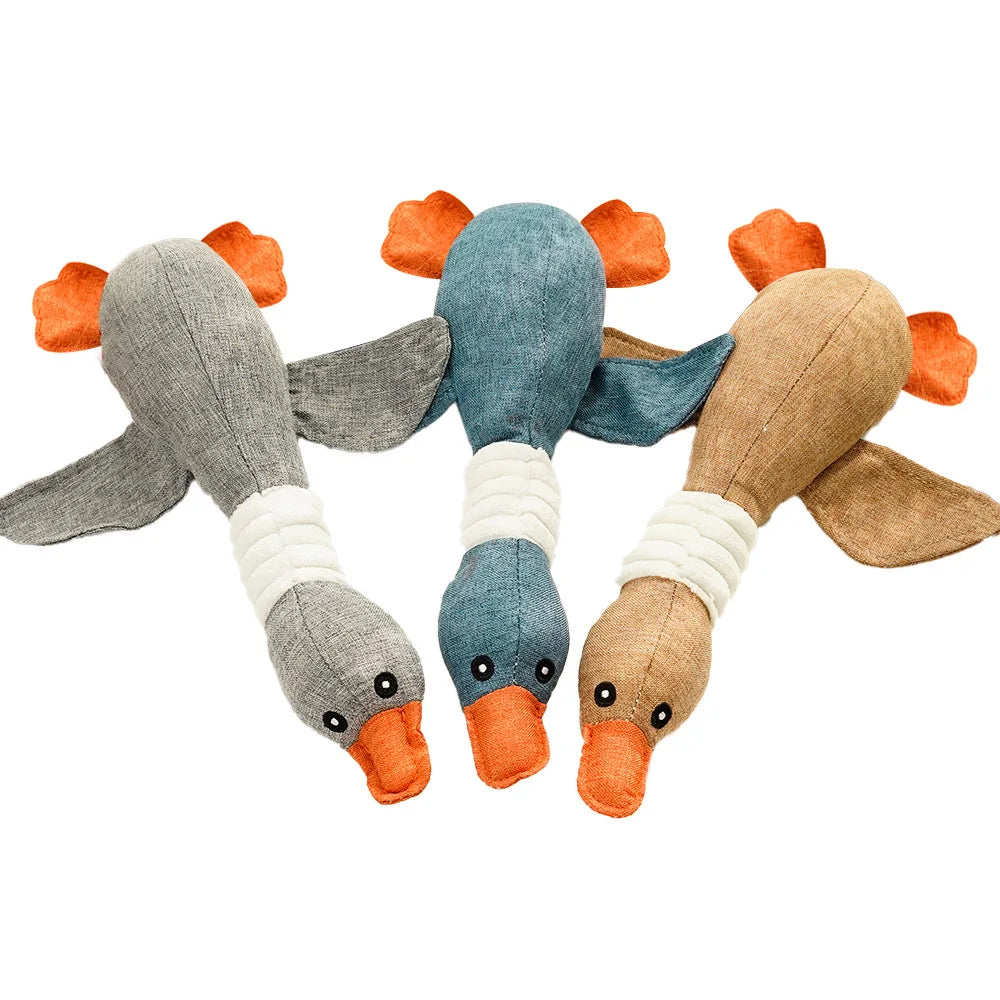 Geese Sound Pet Toy - Bite-Resistant, Teeth Cleaning Toy for Dogs & Cats