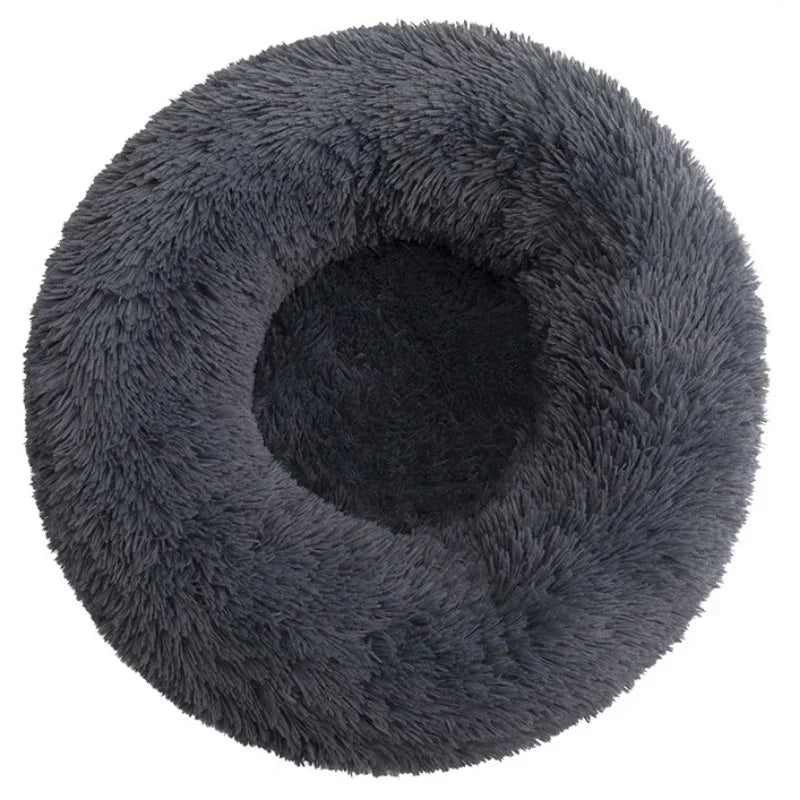 Soft Round Pet Bed for Medium & Large Dogs  Winter Warm Plush Sleeping Mat