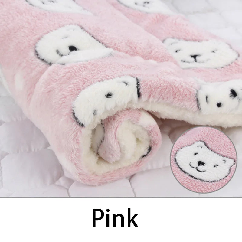 Soft Thickened Pet Sleeping Mat - Washable Warm Fleece Blanket