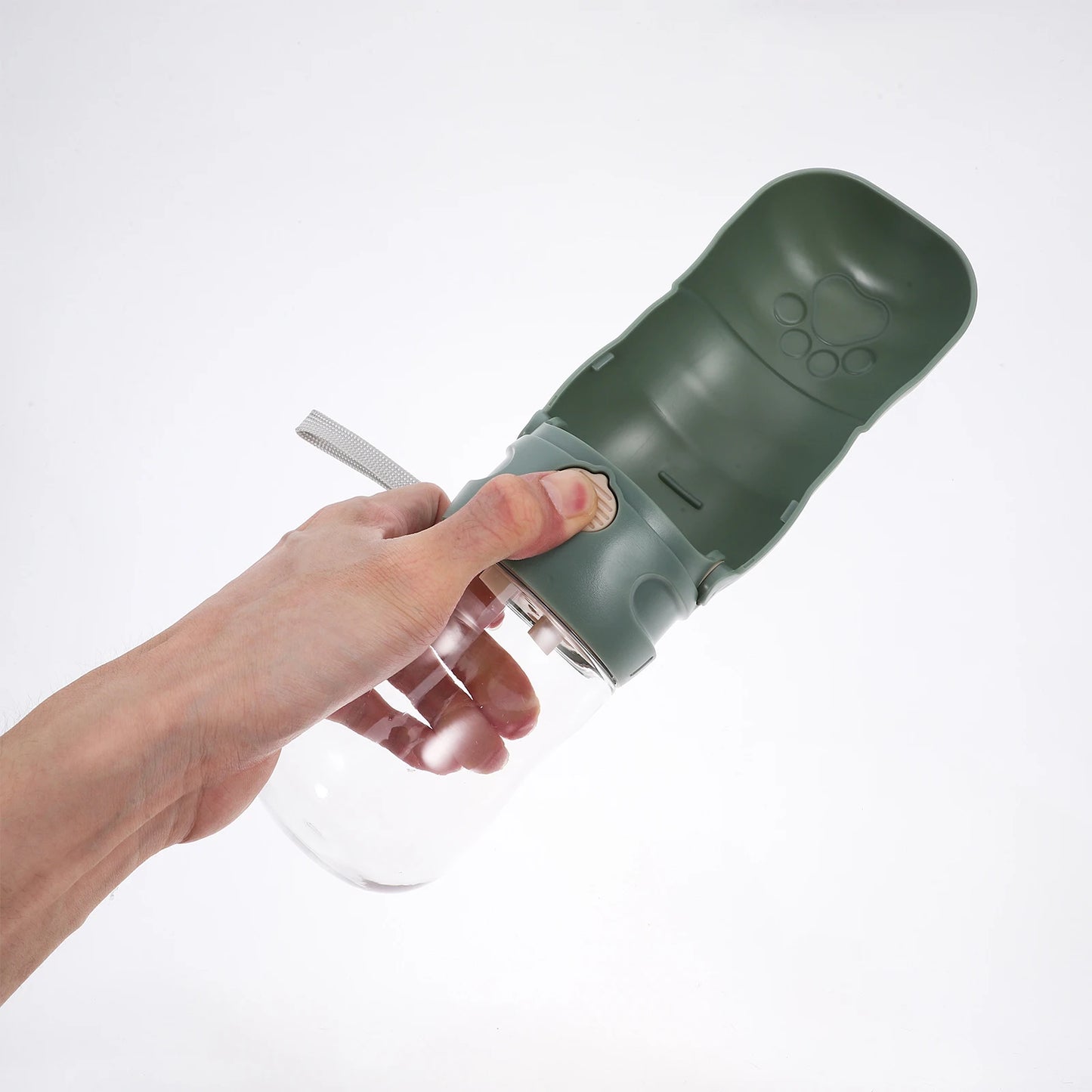 Portable Pet Water Bottle 100ml White Small Size for Dogs Cats Travel Outdoor Dog Feeder Dispenser Bowl Pet Container