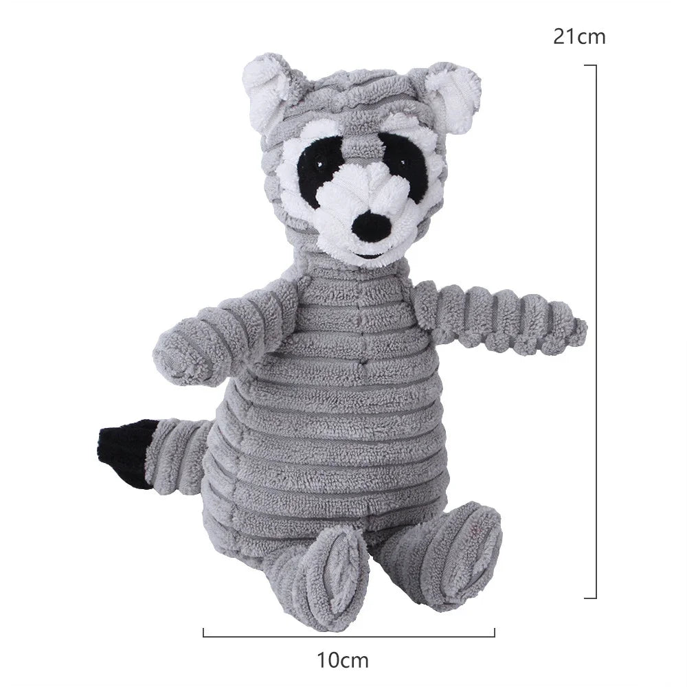 Plush Squeaky Dog Toy - Bite-Resistant Animal Toy for Puppies & Dogs