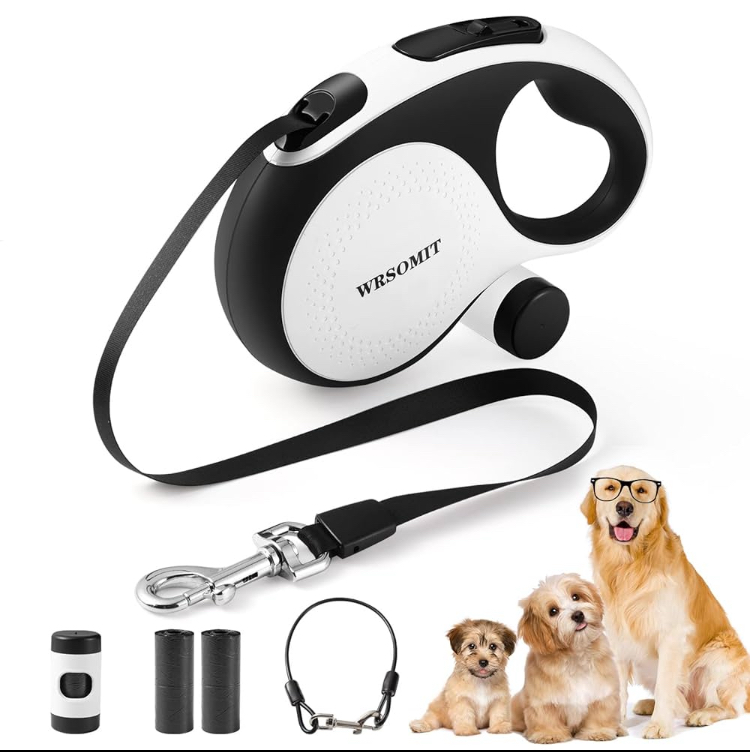 Retractable Dog Leash – 5 m / 8 m, One‑Hand Lock & Brake, Tangle‑Free